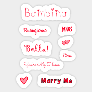 Bambina Love Quotes Set Pack Sticker